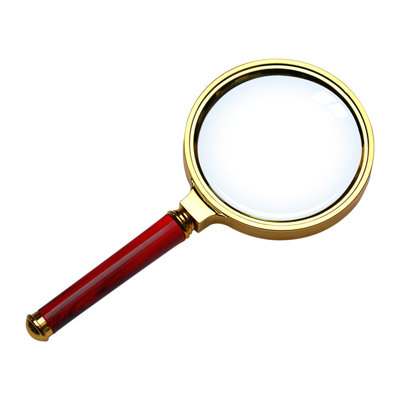reading glass 10X Antique Mahogany Handle Magnifier Reading Glass For Reading