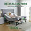 Base de lit réglable avec télécommande Alwyn Home, finition noir mat, inclinaison de la tête et des pieds, cadre réglable électrique, capacité robuste de 400 lb, idéale pour la maison et la chambre à coucher-2058391320