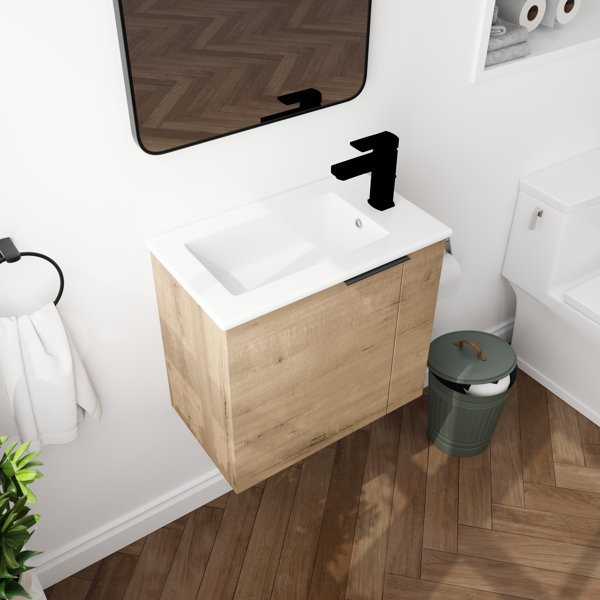 Latitude Run® 22.05'' Single Bathroom Vanity with Ceramic Top & Reviews ...