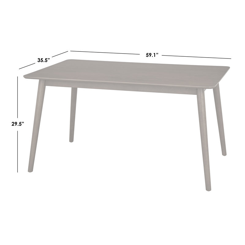 Niobrara Solid Wood Base Dining Table, Gray