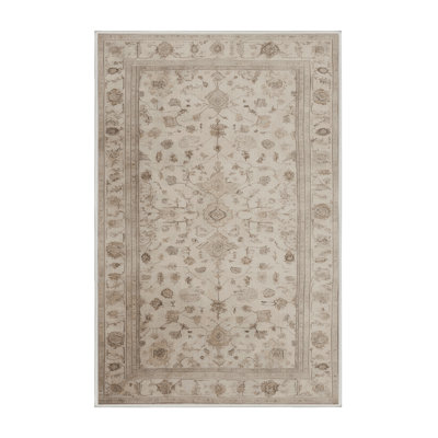 Machine Washable Turkish Beige Area Rug