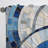 Gold Constructing Blue Realms I - Abstract Shapes Curtain - Velvet Room Darkening - 1 panel-107826132