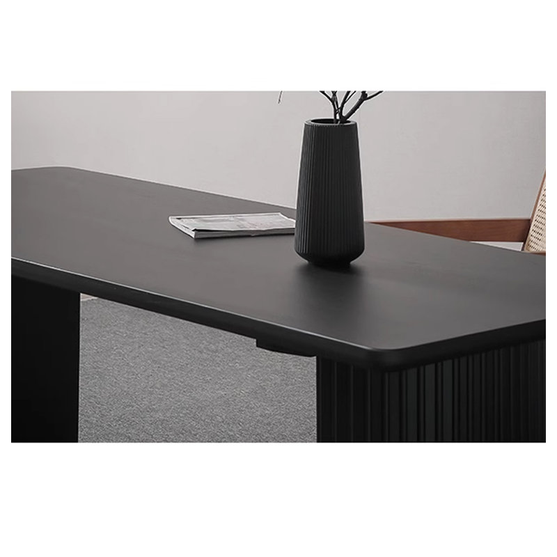 Bureau d'écriture rectangulaire en bois massif Minimalist, H 29,53 po x l 86,61 po x P 35,43 po