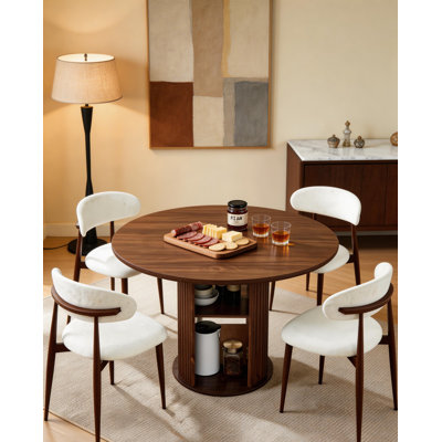 Ensemble de table de salle à manger 3 pièces pour petits espaces, table moderne avec tablette de rangement et 2 chaises