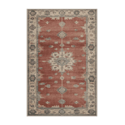Machine Washable Overdyed Brown Area Rug