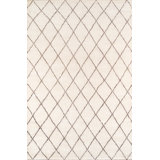 Atlas Wool Geometric Area Rug in Ivory