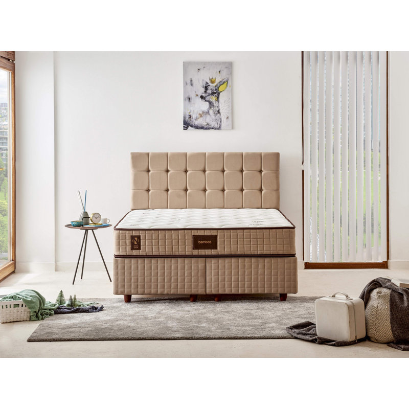 Matelas de qualité hôtelière de luxe | Housse spéciale en tricot de bambou, mousse hypersoft, double face, fermeté moyenne | Système spécial multi-ressorts Niron pour un confort et un soutien ultimes