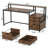 Office Desk,Spacious Computer Desk,Writing Desk With Elevated Monitor Stand-76342070