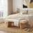 Gabriella Beige Cotton Linen Upholstered Rubberwood Entryway Bench with Natural Frame-1714178695
