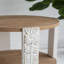 Table d'appoint ronde en bois à deux niveaux