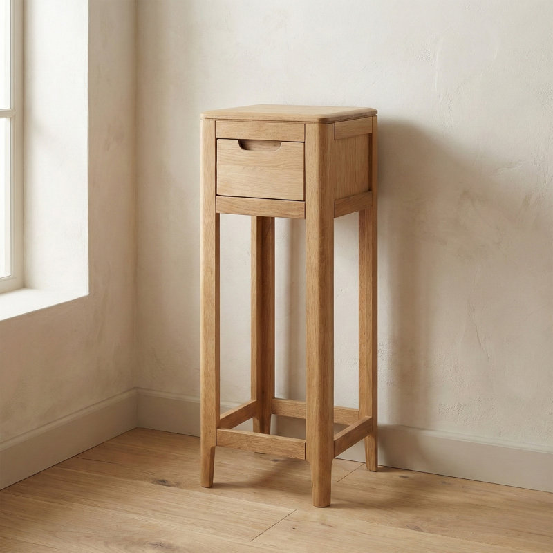 Remi Solid Wood Plant Table 1 Tier, Oak