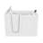 Therapeutic Tubs 26 in. x 53 in. Left Drain Quick Fill Walk-In Whirlpool and Air Tub with Powered Fast Drain in White-3141112-3141111