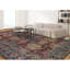 Tapis mauve et bleu noué à la main de haute qualité