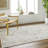 Rectangle Ozzie Oriental Machine Woven Polypropylene Area Rug in Cream-1586623179