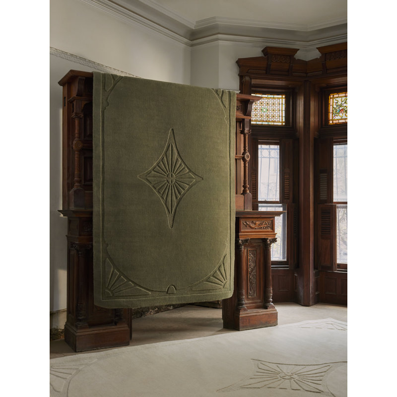 Tapis de salon tissé à la main, Rectangulaire 2 pi x 3 pi