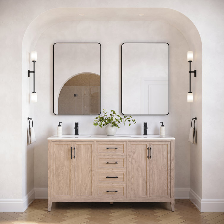 Silas 60'' Double Bathroom Vanity with Quartz Top
