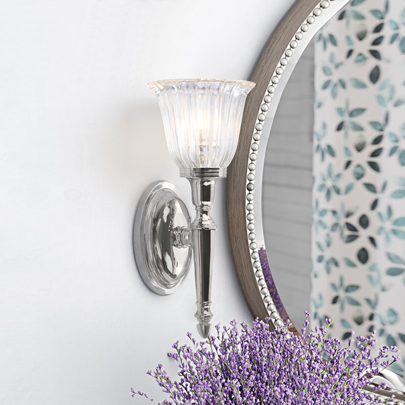 Dryden 1 Light Bath Sconce, Polished Chrome