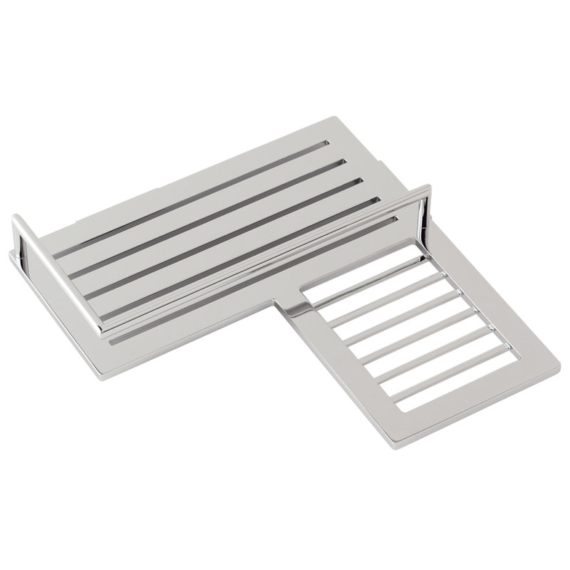 Surface Right Corner Combination Shower Shelf, Polished Chrome