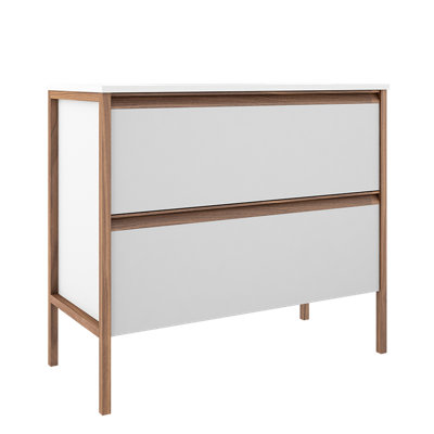 Tempo 36" Two Drawer Freestanding Vanity - Matte White