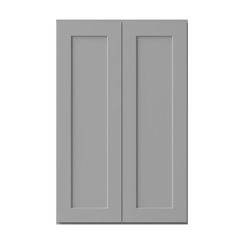 Armoire de cuisine en bois massif prête à assembler, Gris, H 42 po x l 27 po x P 12 po