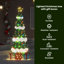 vidaXL Lighted Christmas Tree with 3 Gift Boxes 2D Warm White-119153329