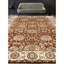 Hand Knotted Wool Oriental Area Rug in Red And Ivory