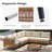 All-Weather Wicker 6 - Person Modular Patio Conversation Sets with Cushions-412861892