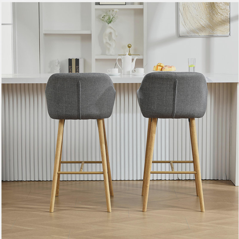 Ensemble de 2 tabourets de bar Modern, Gris