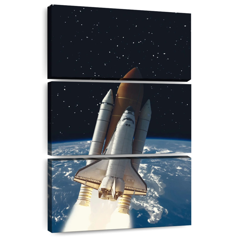 Fusée Oberle vers l'espace, H 32 po x l 20 po
