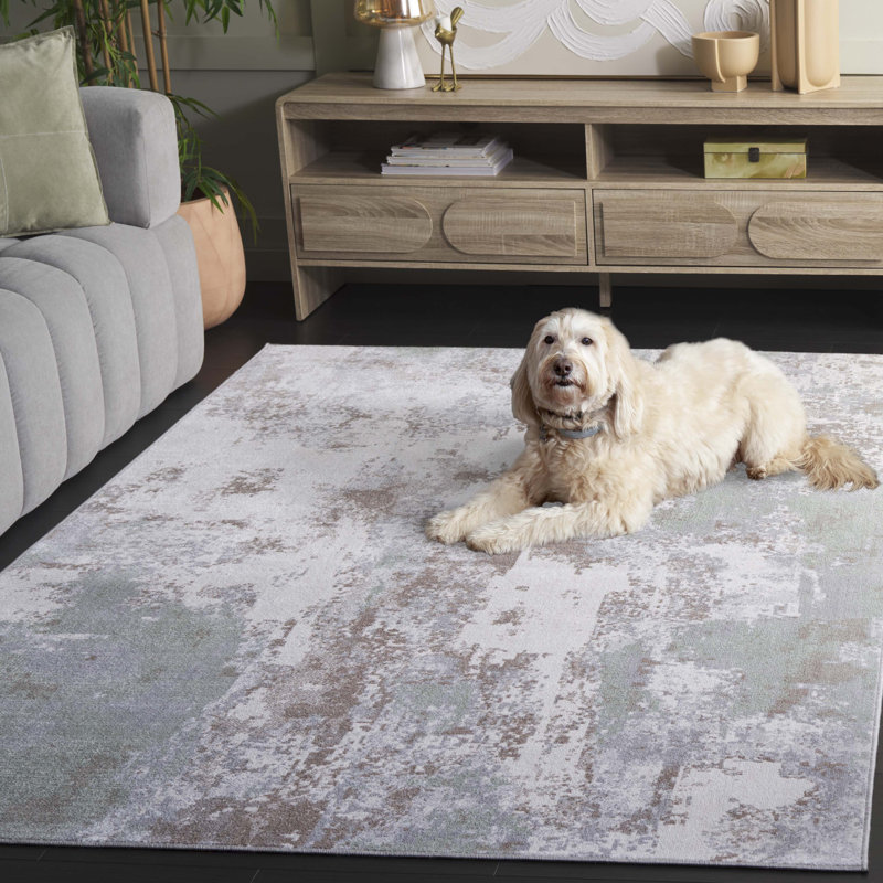 Bayside 128 Performance Machine Washable Abstract Rug, Rectangle 5'3" x 7'6"