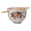 Twin Sparrows Cherry Blossom Ceramic Donburi Ramen Bowl With Chopsticks Set