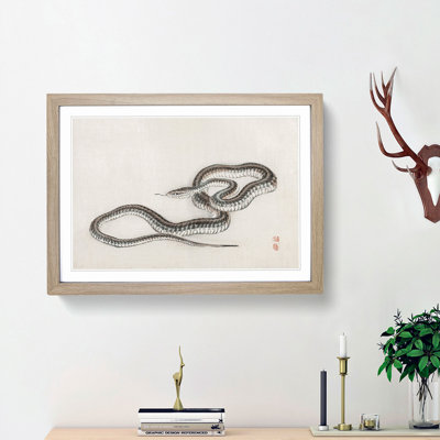 Snake by Kono Bairei - Picture Frame Painting Print