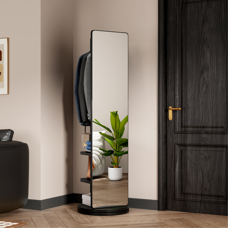 Miroir pleine grandeur, 65,7 po x 17,7 po, Noir