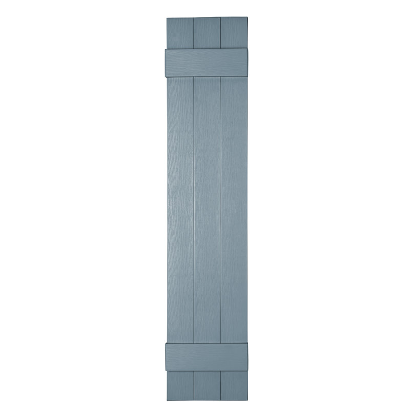 Persiennes personnalisées fermées à 3 planches, 45", Bleu colonial
