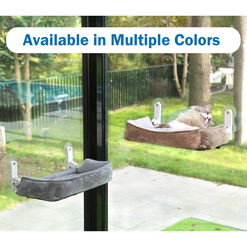 Large Gray Foldable Cat Hammock with Metal Frame