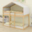Lit superposé en bois robuste avec tente-129172407