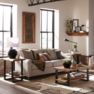 3 - Piece Solid Wood Top Living Room Table Set