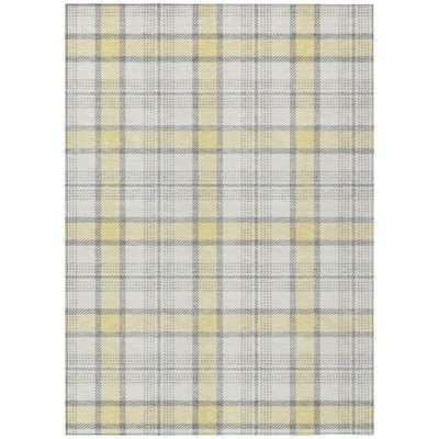 Zinara Gold Washable Indoor-Outdoor Rug - 