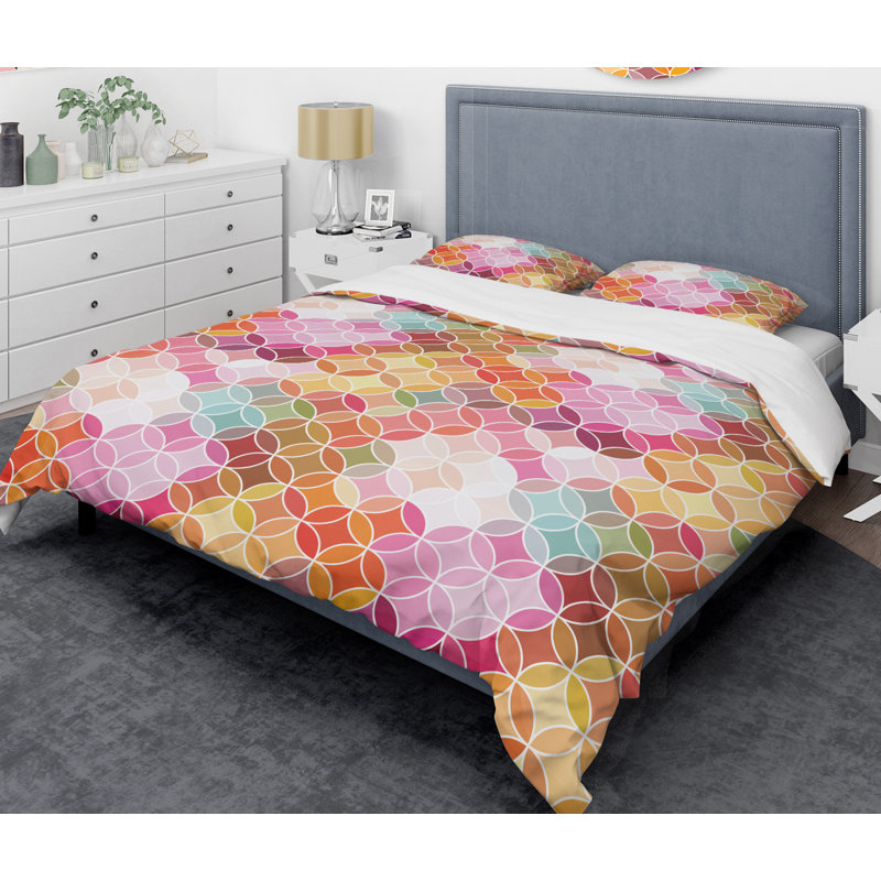 Ensemble de housse de couette al Retro II Mid-Century, Housse de couette double / grand et 2 taies décor