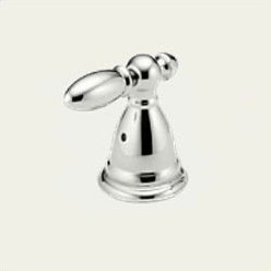 Grandes poignées leviers victoriennes en métal pour robinet de baignoire romaine en nickel poli