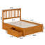 Lit plateforme en bois massif avec pieds de lit et tiroirs de rangement Mission-126306323-126306322