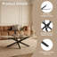 Table basse 39,37 "OVAL avec pieds en métal