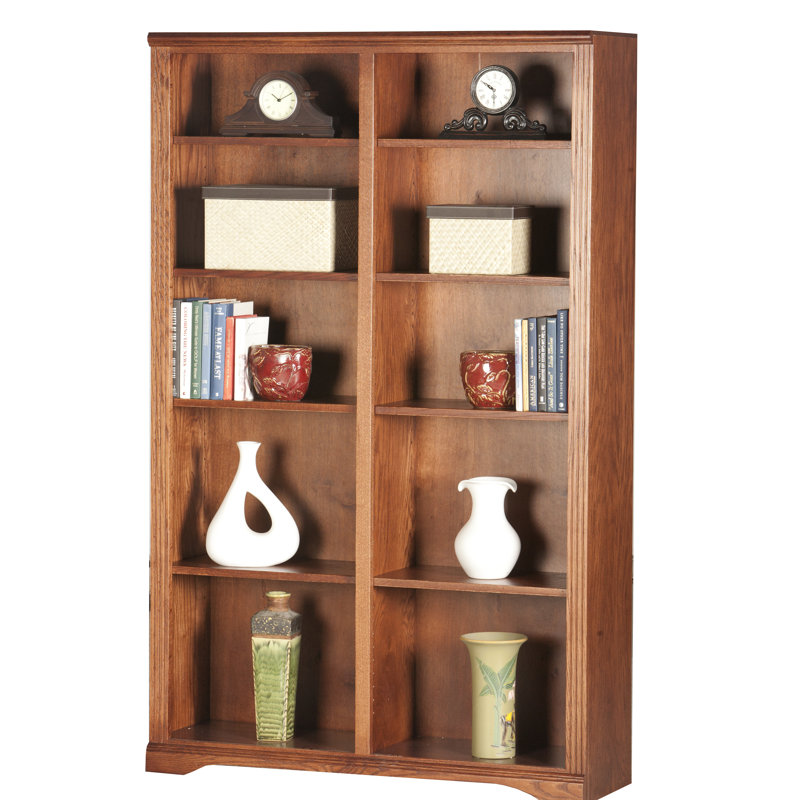 Rafeef Bookcase, Bright White Oak, (5 Shelves) 72” H x 45” W x 14” D