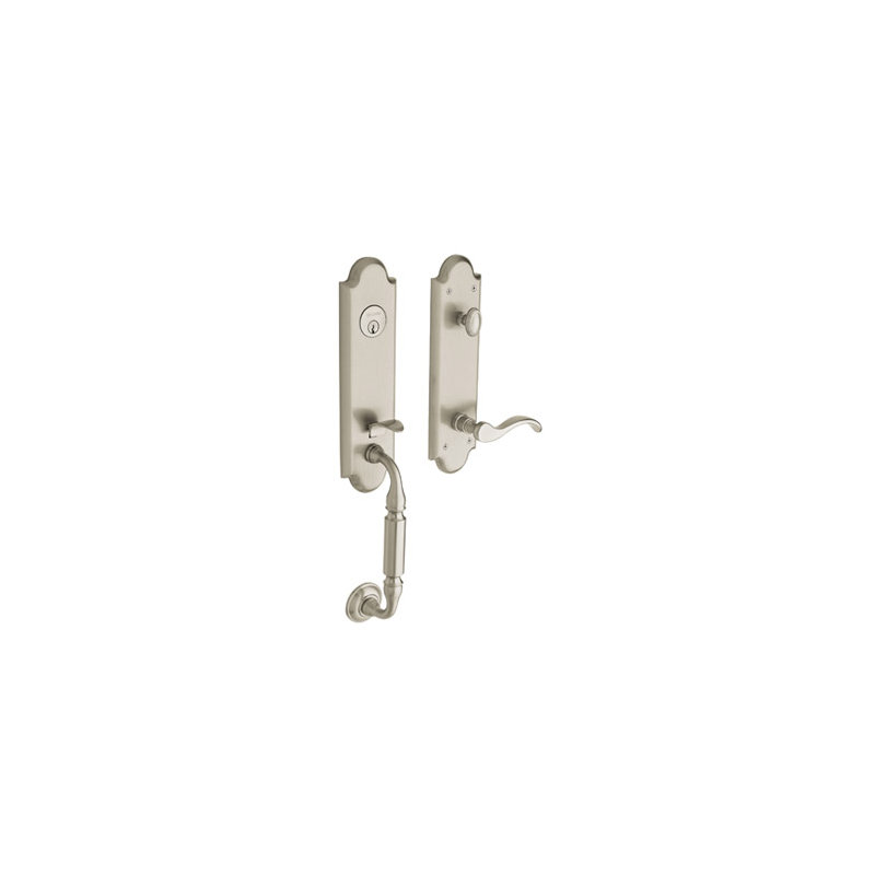 Manchester Single Cylinder Entrance Handleset, Satin Nickel, Left