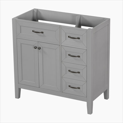Meuble-lavabo 36 po sans lavabo, base d'armoire seulement, armoire de salle de bain