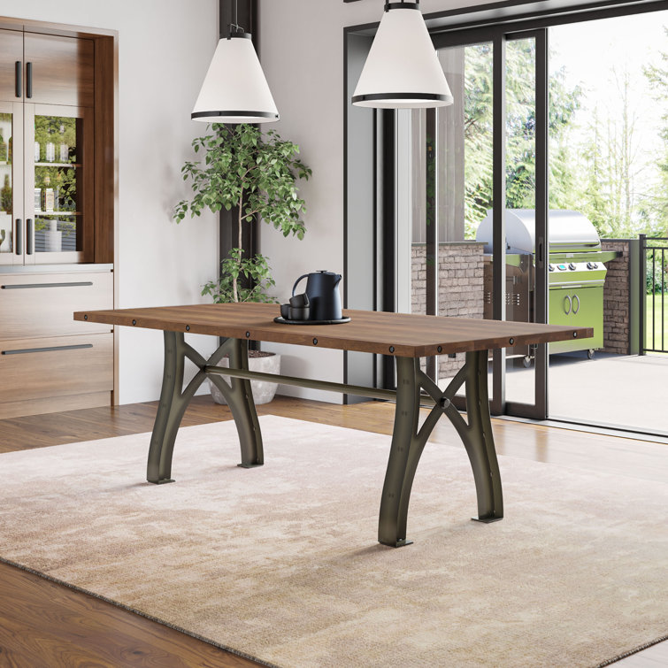 Roessler Rectangle Solid Wood Dining Table