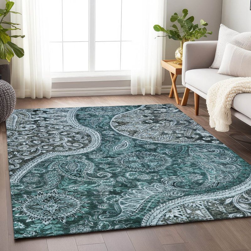Tapis Chayil avec envers antidérapant, Rectangle 5 pi x 7 pi 6 po