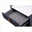 Table basse de luxe en pierre frittée blanche avec or Cadre gris anthracite, facile à nettoyer pour le salon