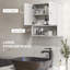 Étagère de salle de bain murale blanche avec armoire de rangement réglable pour tablettes