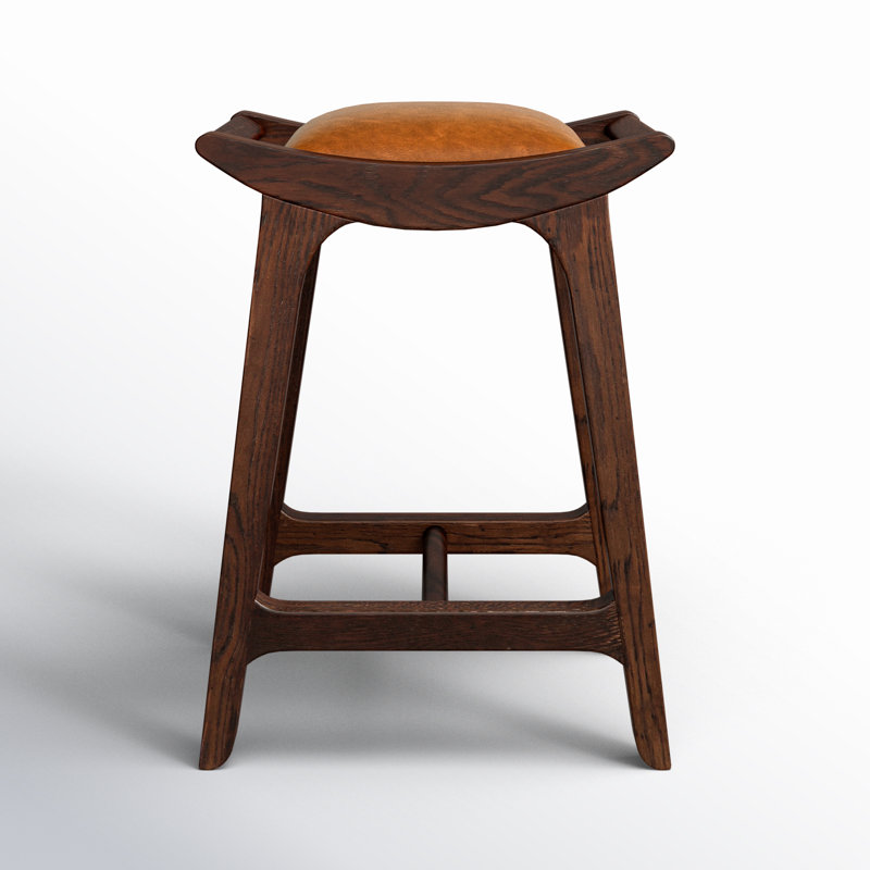 Porter Solid Oak Counter Stool, Mud Brown